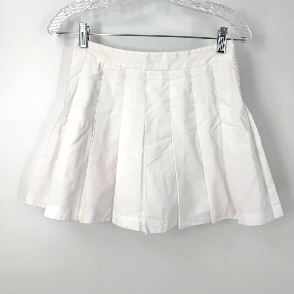 Aritzia Sunday Best Pleated Mini Skirt Size 2 White Y2K Clueless Tennis Prep